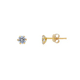 18 Karat Goldohrringe - 6mm